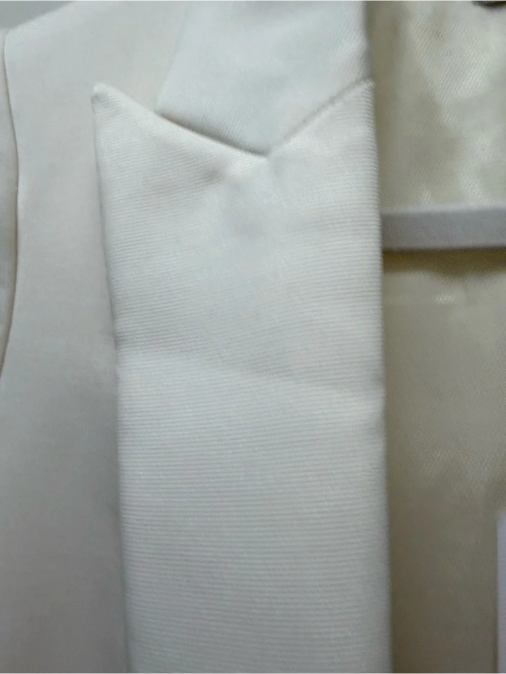 NWT Reiss White Single-Breasted Tuxedo Blazer Textured Peak Lapel Sz 0